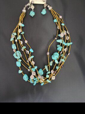 Esmar 6 Strand Turquoise Necklace Set